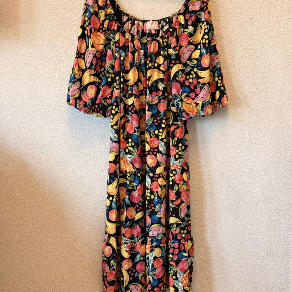 Show Me Your Mumu Day or Night Midi Dress Fruit Print Womens M Tutti Frutti Maxi
